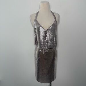 Lovers + Friends Chainmail Mini Dress S